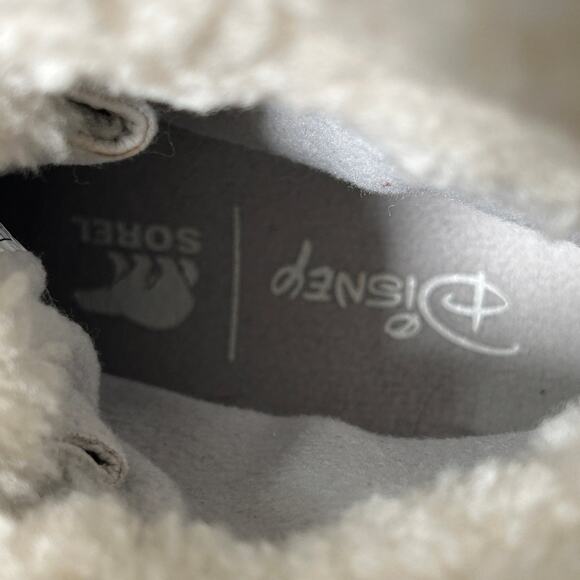 Sorel x Disney Womens Joan of Arctic Ethereal Après Ski Wedge Boots Silver 6.5 - Picture 12 of 13